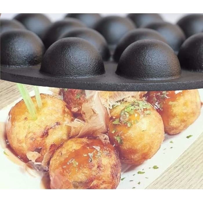 Iron Cast Takoyaki 18lubang Besi Cor SUPER TEBAL super berat 2606