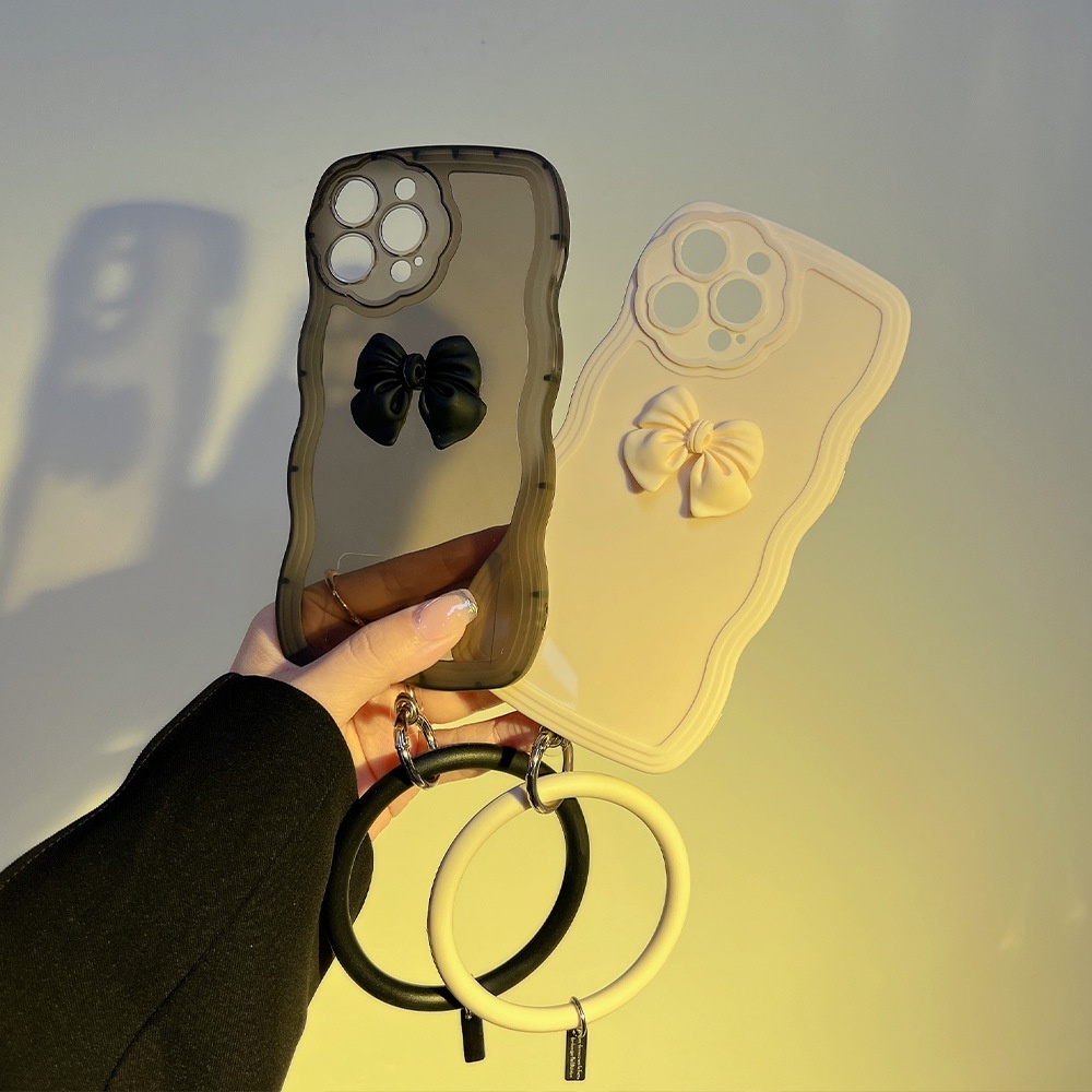 Case Pelindung Desain Pita 3D Transparan Untuk Iphone 11 8 7 Plus SE2 XS XR 12 13 Mini PRO MAX