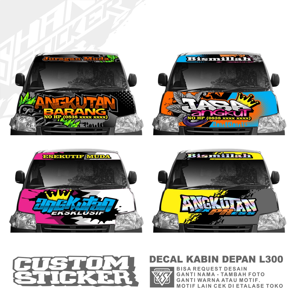 Sticker Grand Max Atau Decal Kabin Depan Grand Max Bisa Request Desain Murah Berkualitas Desain Edis