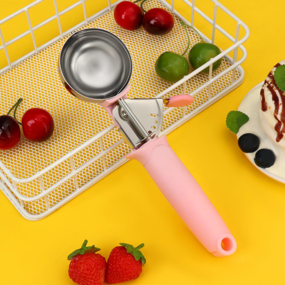 Top Ice Cream Scoop Alat Dapur Ice Ball Maker Metal Cookie Scoop Ball Scooper