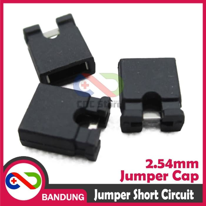 20PCS JUMPER CAP SOCKET SOKET 2.54MM 2.54 BLACK HITAM