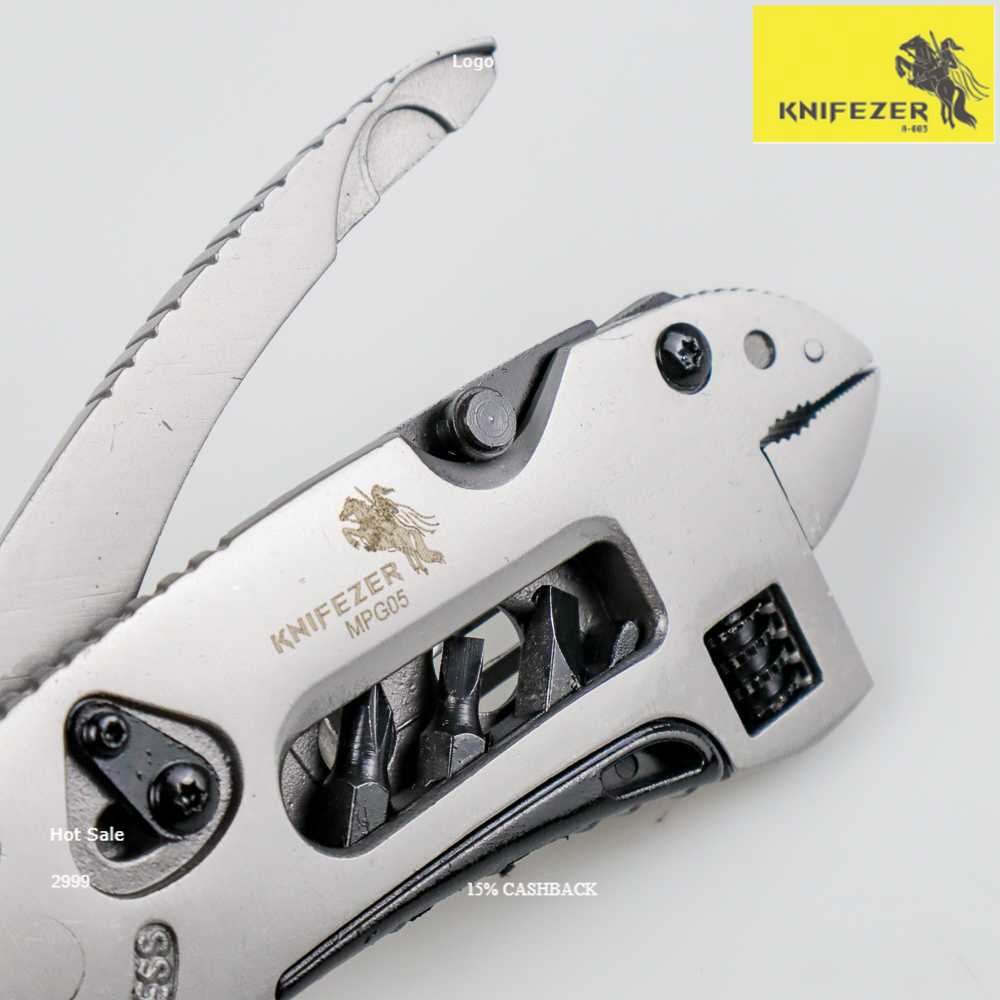 [KNIFEZER] Kunci Pas Swiss Army Knife Wrench Plier EDC Multifungsi / Alat Reparasi Anti Karat - Orig
