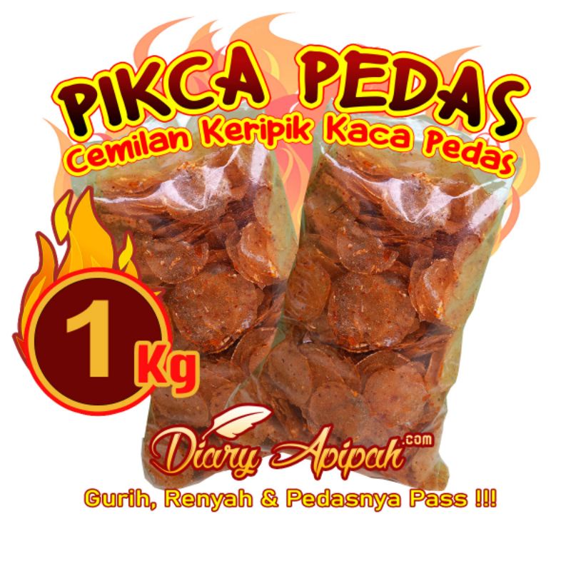 

Pikca Pedas Kiloan Cemilan Keripik Kaca Olahan Singkong