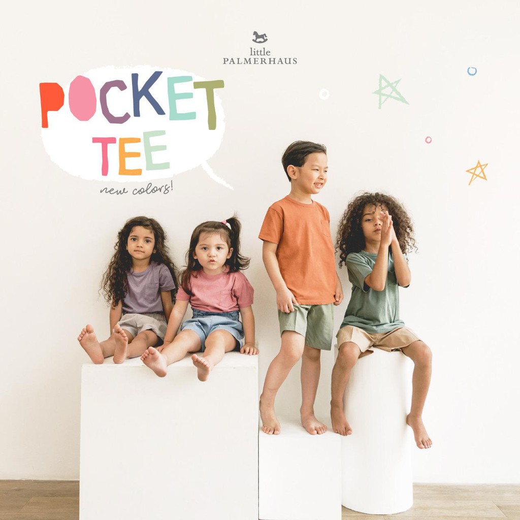 Little Palmerhaus 5-6 Tahun Pocket Tee Atasan Anak CBKS