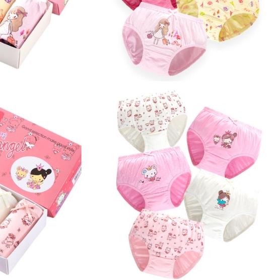 Celana Dalam Anak Perempuan / Underwear Anak Perempuan Per Box Isi 5 Pcs Lucu Bahan Katun / Celana D