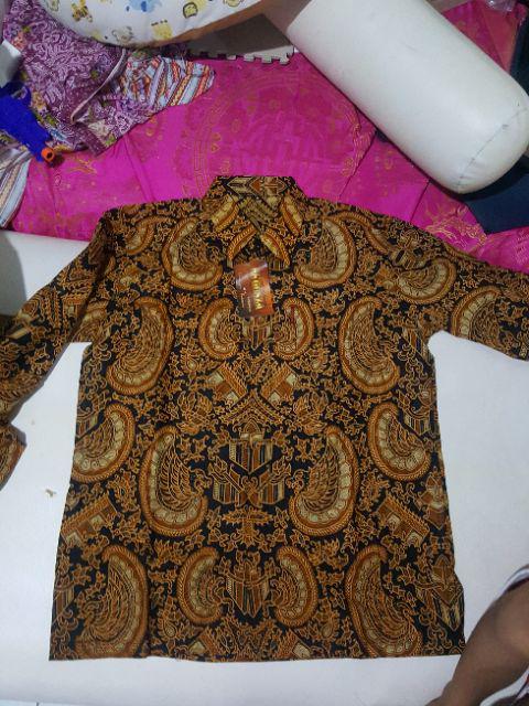 Kemeja Batik Pria Modern Motif Gajah Mada Seragam Batik M L Xl Batik Kantor Asli Pekalongan