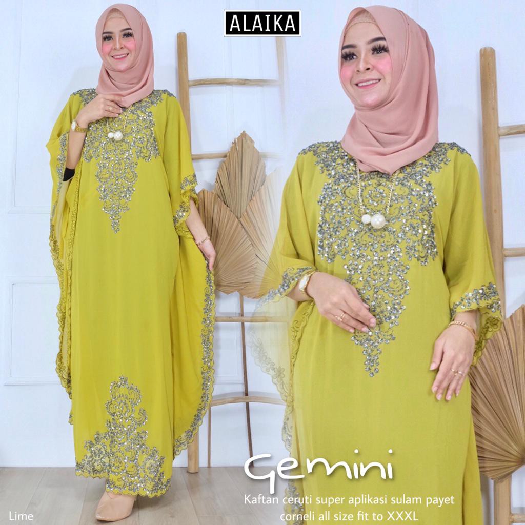 Kaftan Wanita Muslim Terbaru / Kaftan Premium / Fashion Muslim Kaftan Bahan Ceruti / Kaftan Modern