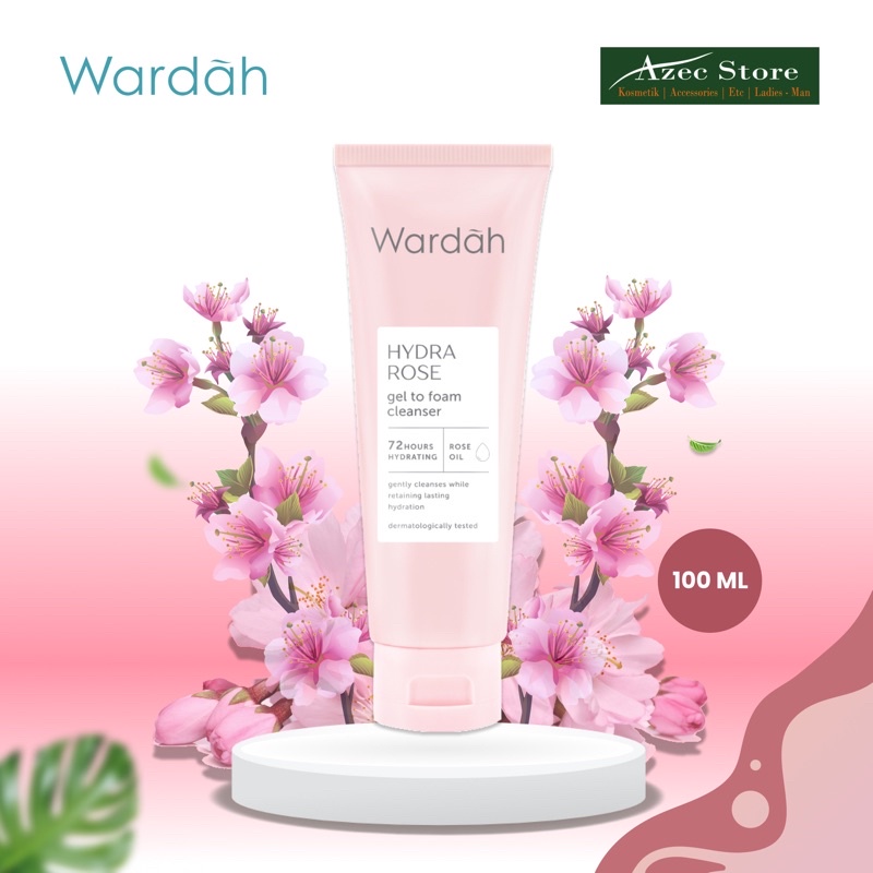 Wardah Hydra Rose Gel to Foam Cleanser 100ml