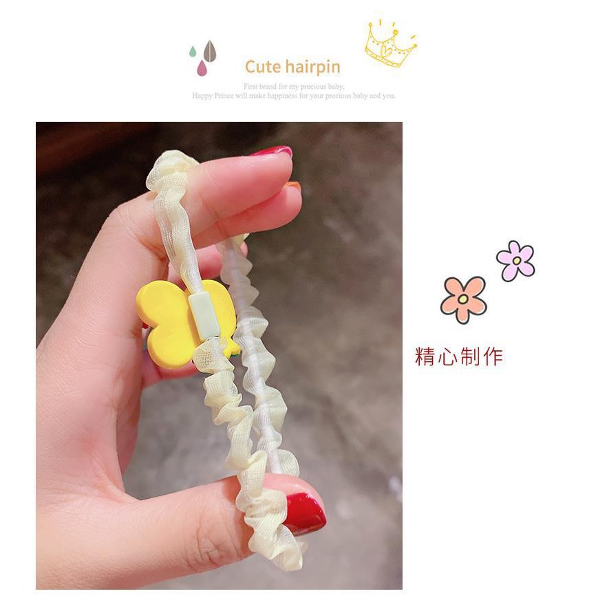 ikat rambut anak renda karakter kartun lucu 5pcs/set impor