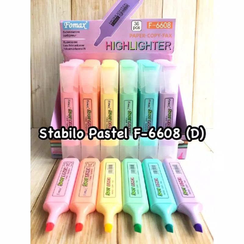 

Stabilo / Highlighter Davis Pastel F-6608-36 ( Pcs )