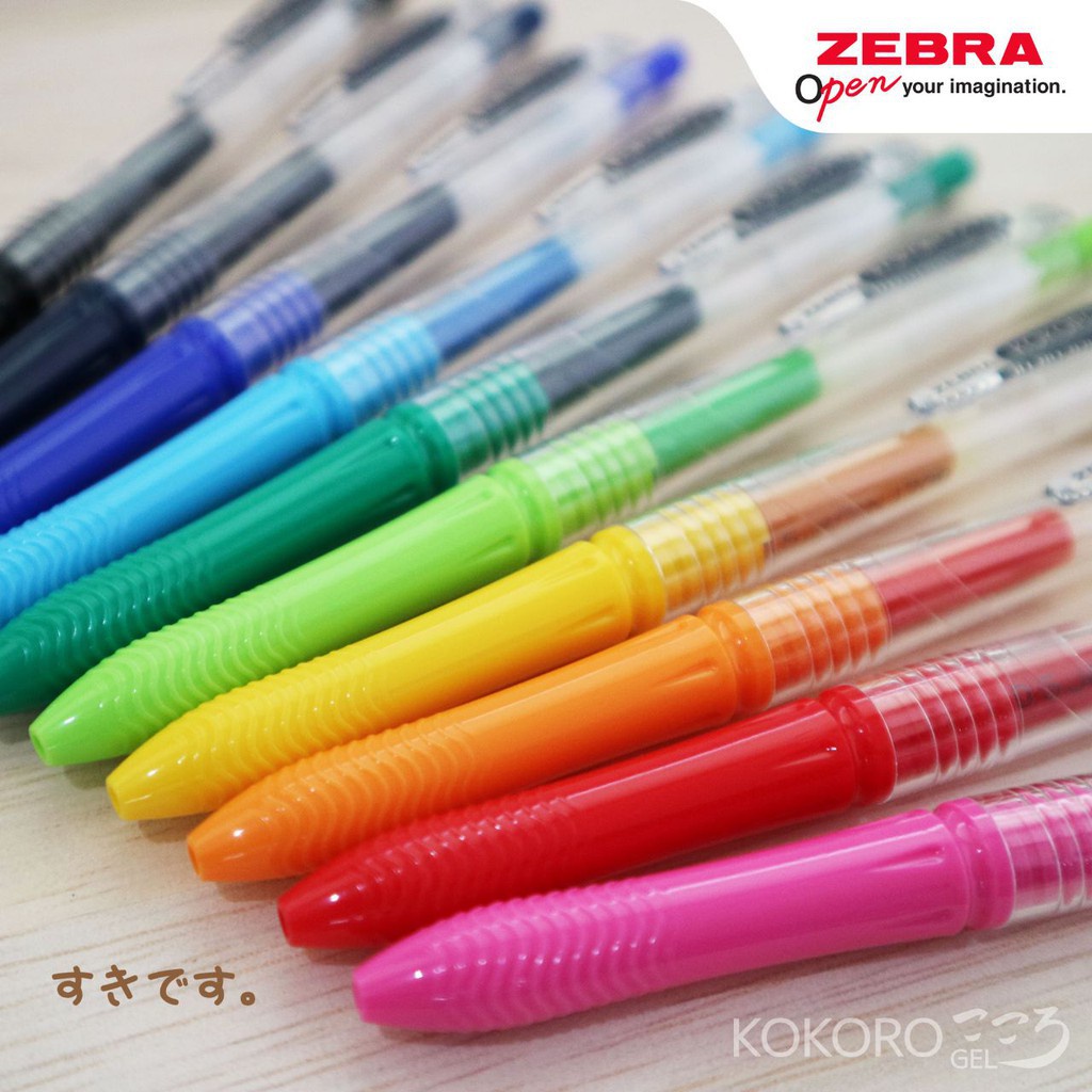 

Zebra Pulpen Gel KOKORO 0.5mm / Pulpen Gel Kokoro Zebra Colours - 0.5 mm