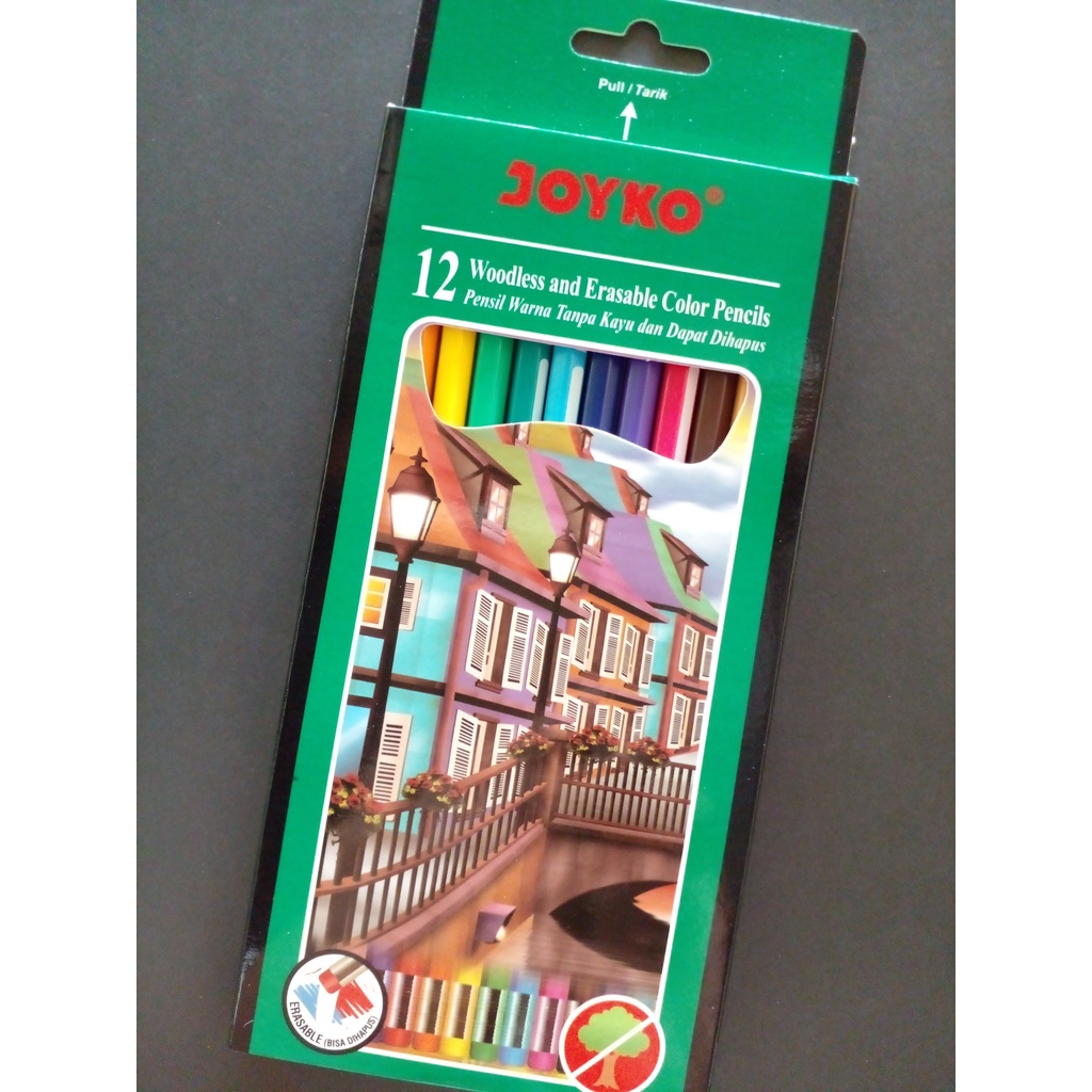 

[REAL PICT 100% ORI] Pensil Warna Kualitas Super JOYKO 12 / CP-109 PANJANG / BISA DIHAPUS