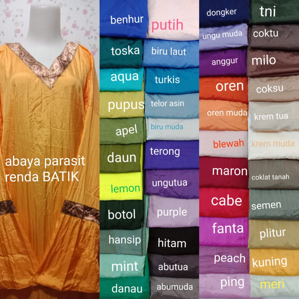 RENDA BATIK - Mukena Abaya Traveling Parasit S-XL by Mahilahijab