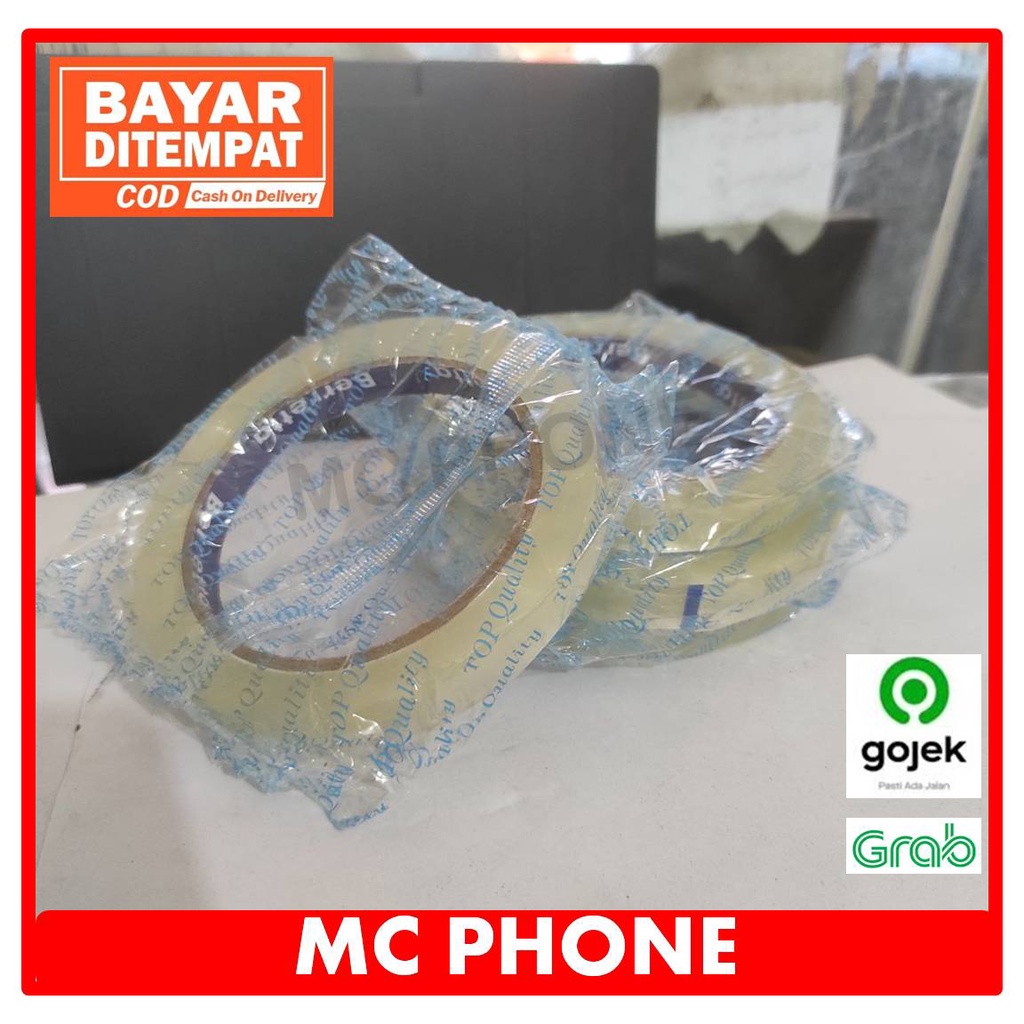 Lakban Bening 12mm x 70 yard Lakban/Isolasi Kecil bening 1/2 inch