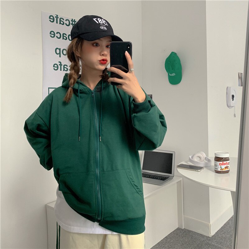 🅳🅵 Jaket Sonya Terlaris | Hoodie Zipper Terbaru Wanita & Pria  2022 | jaket Zipper | Dhea Fashion-Hijau