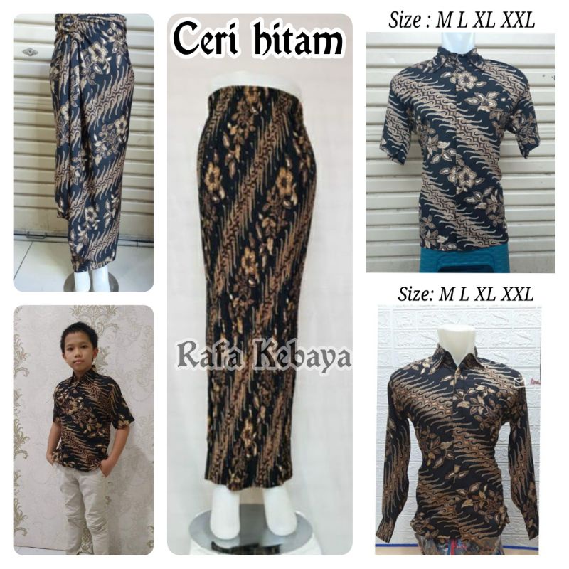 COUPLE BATIK / COUPLE KEBAYA / BAJU BATIK COUPLE / ROK PLISKET DUYUNG LILIT BATIK JUMBO / BAJU BATIK