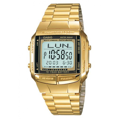 Casio Digital Jam Tangan Wanita Strap Rantai Gold DB-360