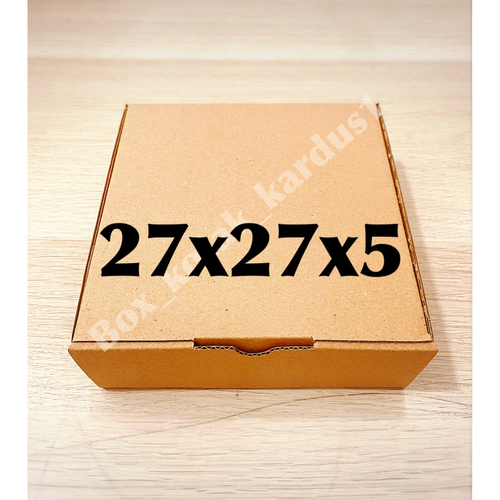 

box kotak kardus karton 27x27x5 box pizza, box kotak baju, kotak kardus souvenir