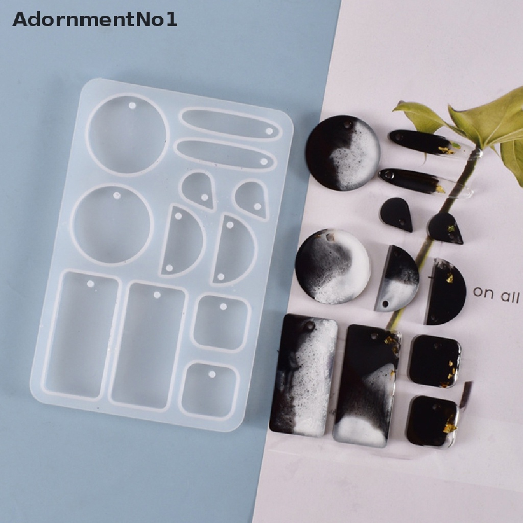 (AdornmentNo1) Cetakan Resin Epoksi Bahan Silikon Untuk Membuat Anting / Liontin DIY