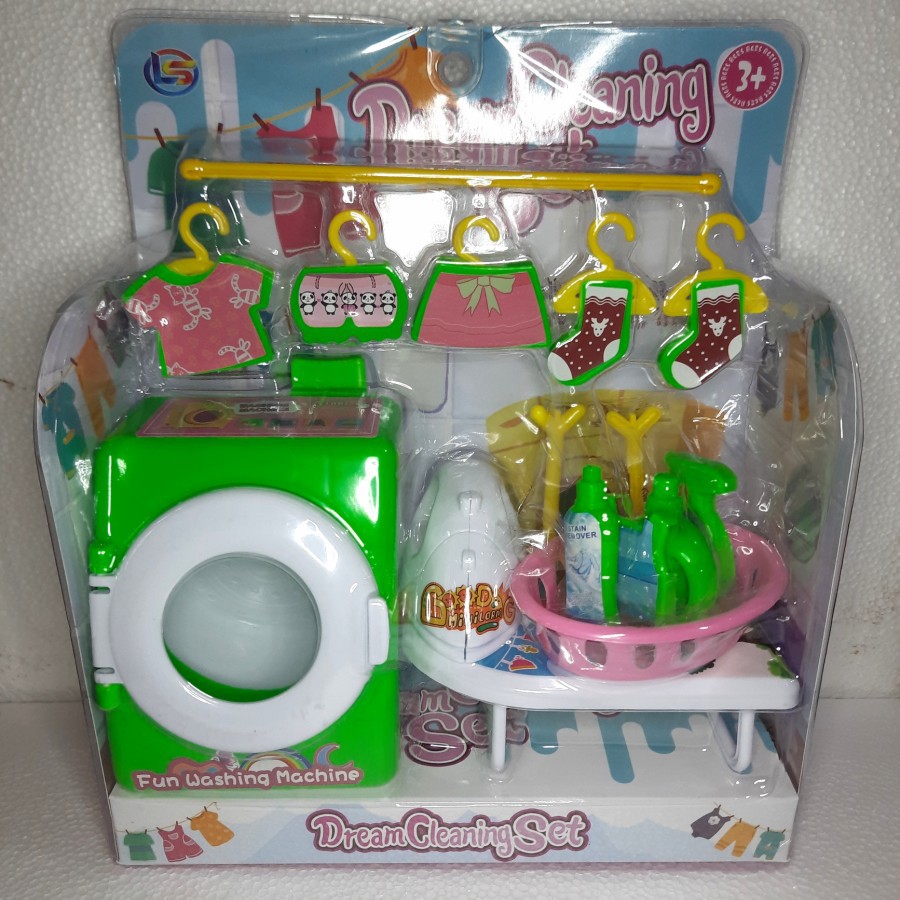 MAINAN ANAK TERBARU DREAM CLEANING SET MESIN CUCI MAINAN ANAK PEREMPUAN LH6