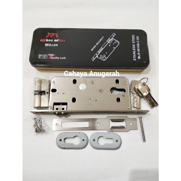 Body Muller Pelor Comp 9016-3SS / Bodi Kunci Pintu Muller