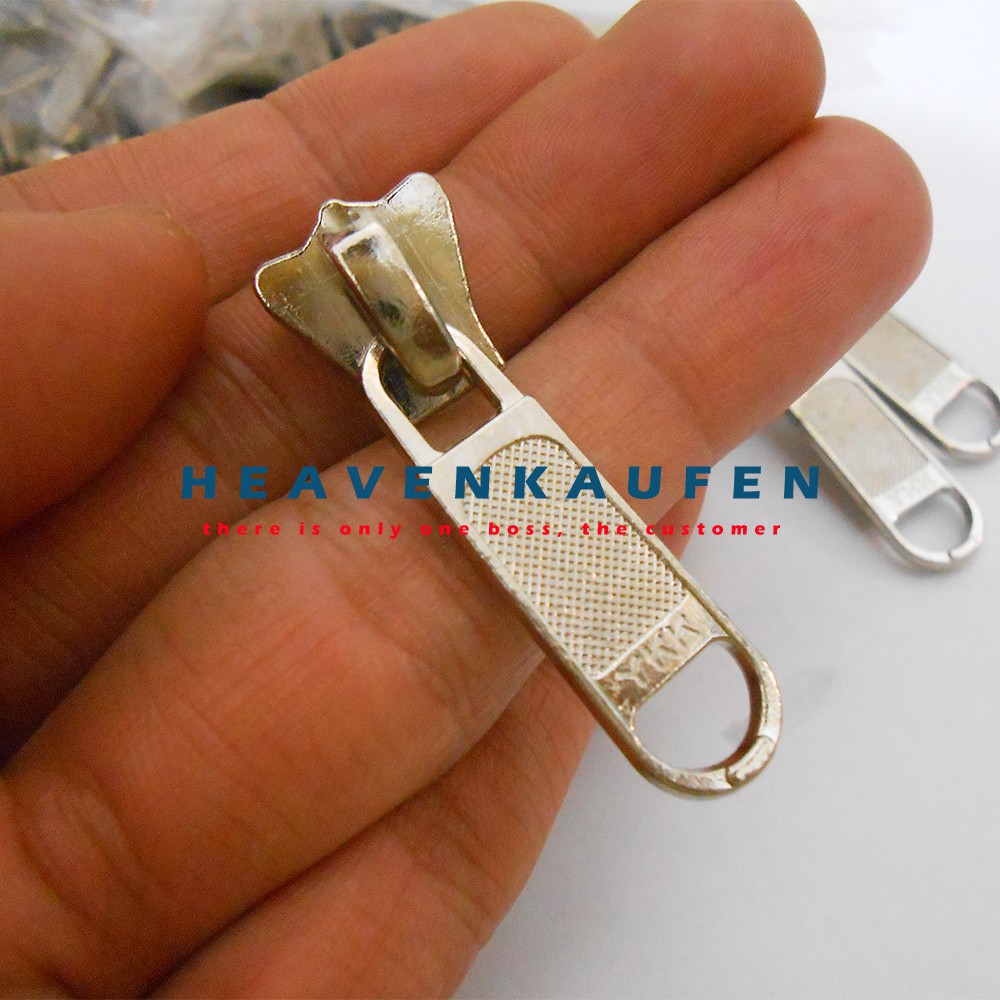 Kepala Resleting/Kepala Zipper Vislon YKK No 5 Silver Nikel