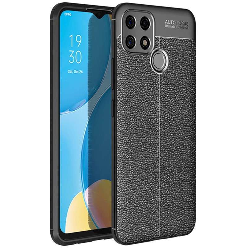 Oppo A15 Luxury Litchi Striae Soft Silicone Cover Phone Case Shopee Indonesia