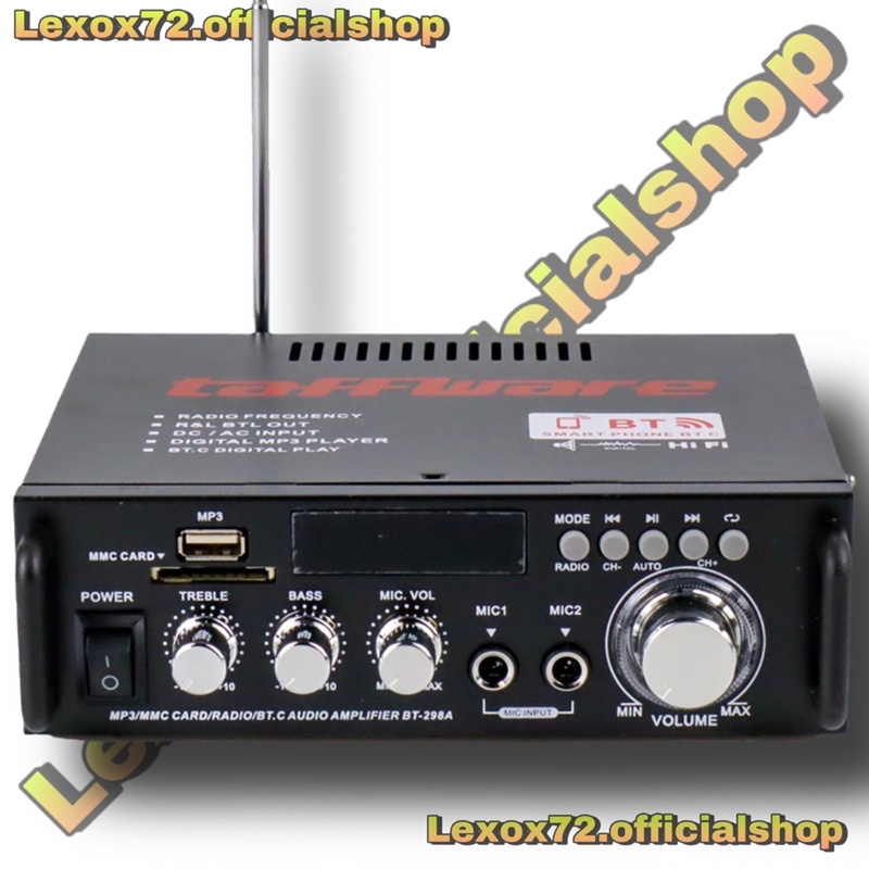 Taffware Amplifier bluetooth 600Watt mega bass EQUALIZER Ampli Karaoke Karoke Home Theater FMRadio sdcard USB