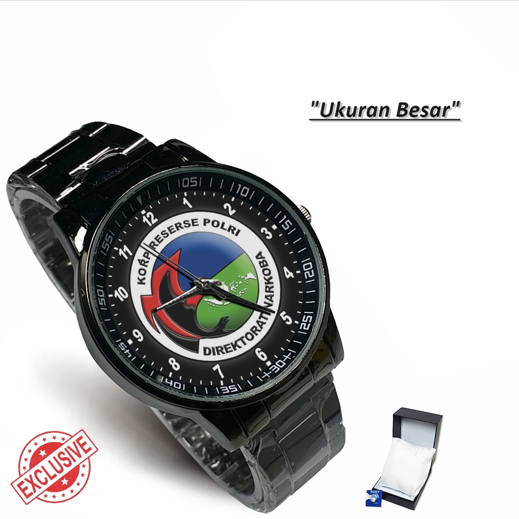 Jam Tangan Rantai Couple KORPS RESERSE NARKOBA (Limited Edition)