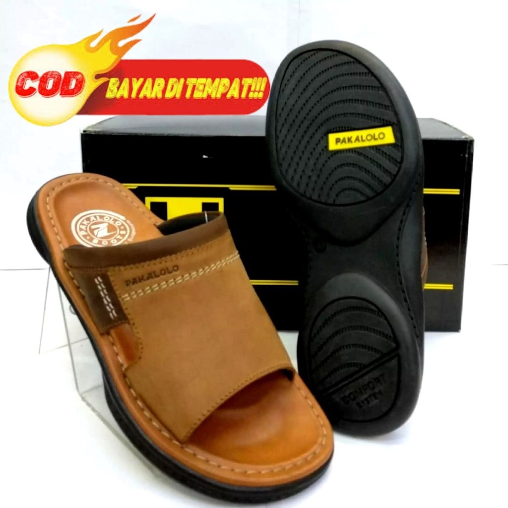 Sandal pakalolo 1904 ORI 100% KULIT ASLI/SANDAL PRIA KEREN TERBARU 2021 ORI/SANDAL COWOK DEWASA KERE