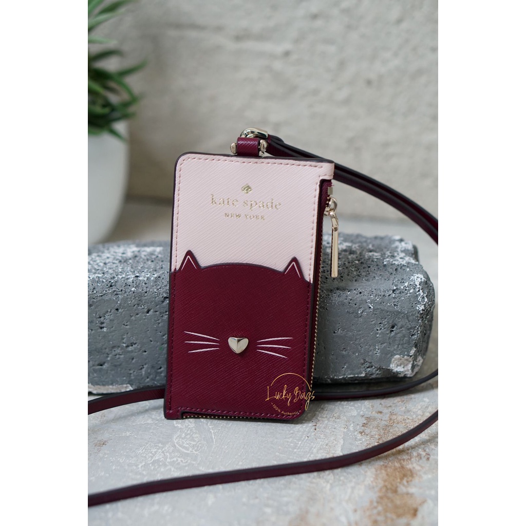 lanyard ks original/kate spade meow cardcase lanyard