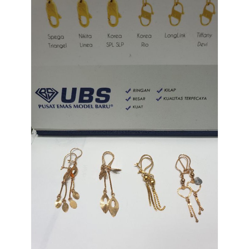 aneka anting emas 700 model desi panjang simple