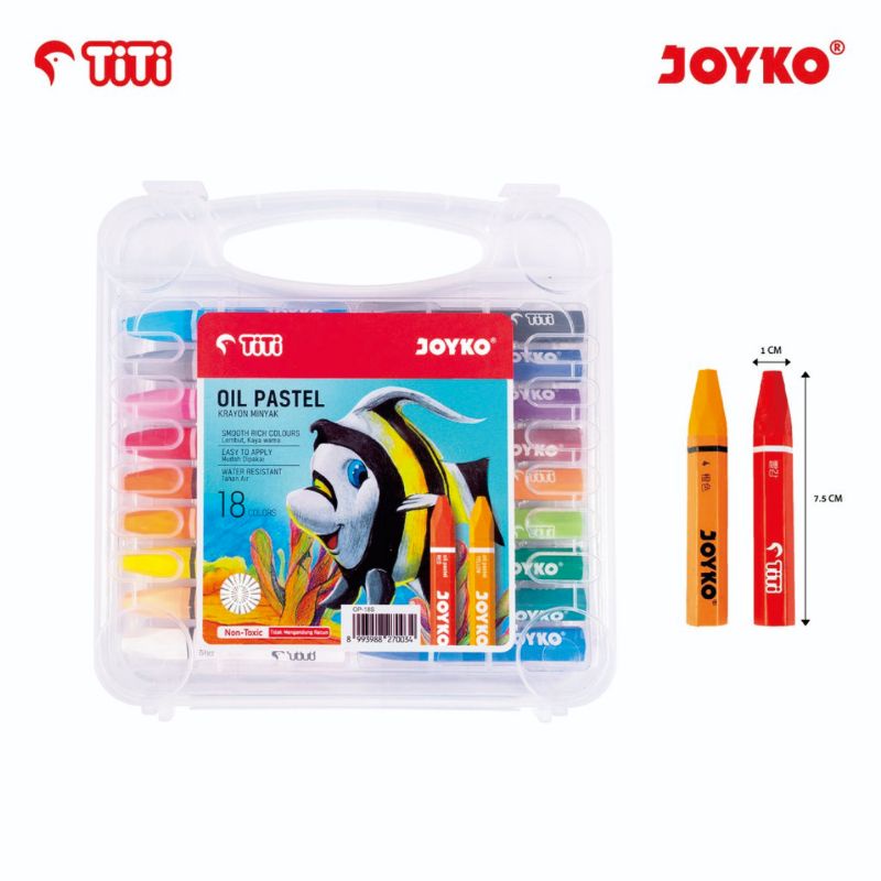 

Crayon Krayon Minyak Oil Pastel Joyko Titi OP-18S 18 WARNA