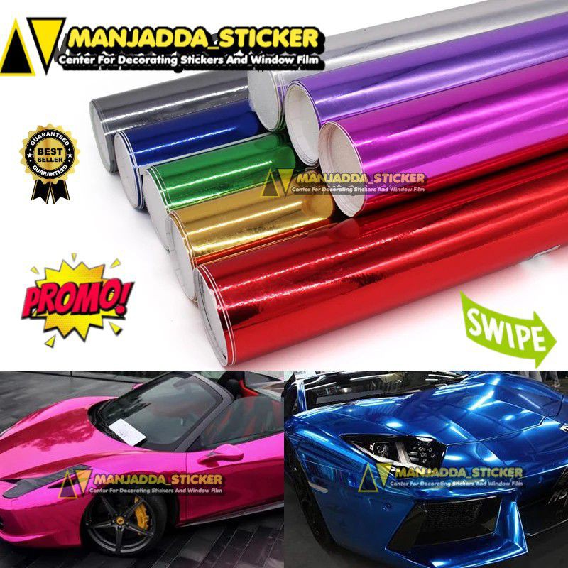 Stiker skotlet motor infinity metalic chrome kualitas terbaik