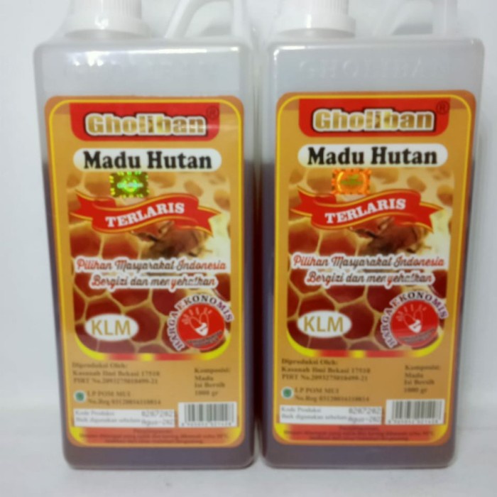 

(BISA COD) Madu Hutan Kalimantan Gholiban Plus Bee Pollen Dan Royal Jelly 1 Kg