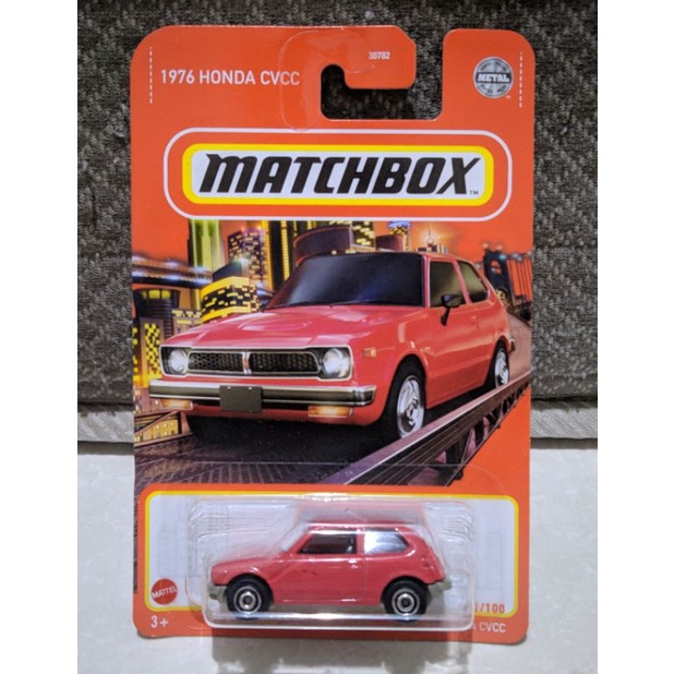 matchbox 1976 honda cvcc civic merah