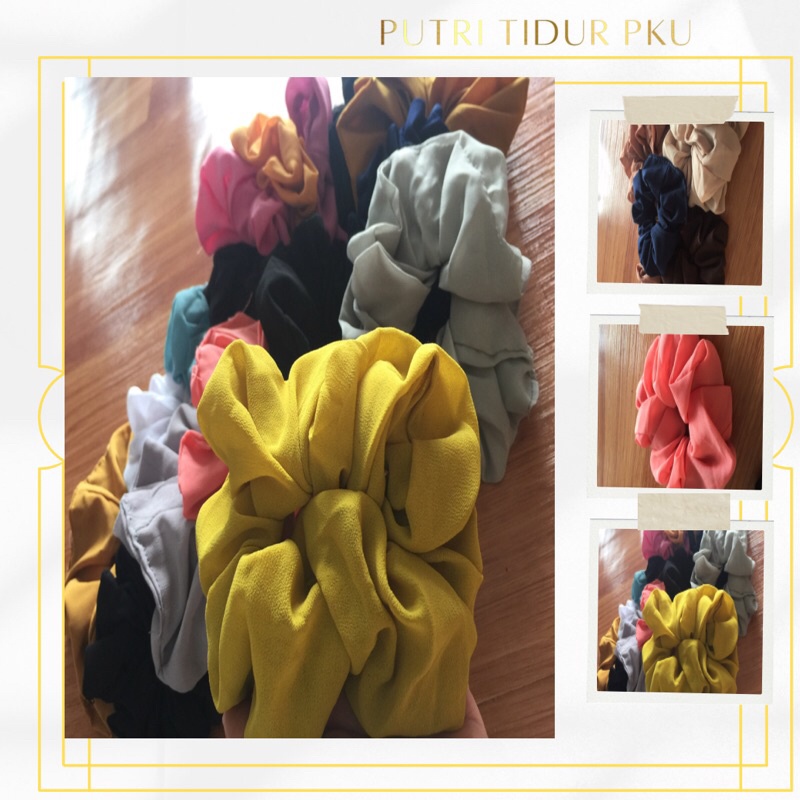 scrunchie scrunci ikat rambut cepol hijab warna / cod / pekanbaru