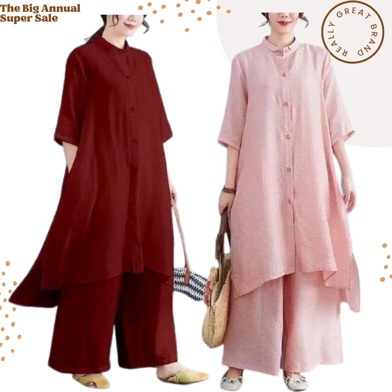 PROMO Titan set Baju Setelan Wanita Muslim SET TUNIK MUSLIMAH TERMURAH TERLARIS Tunik setelan kulot 