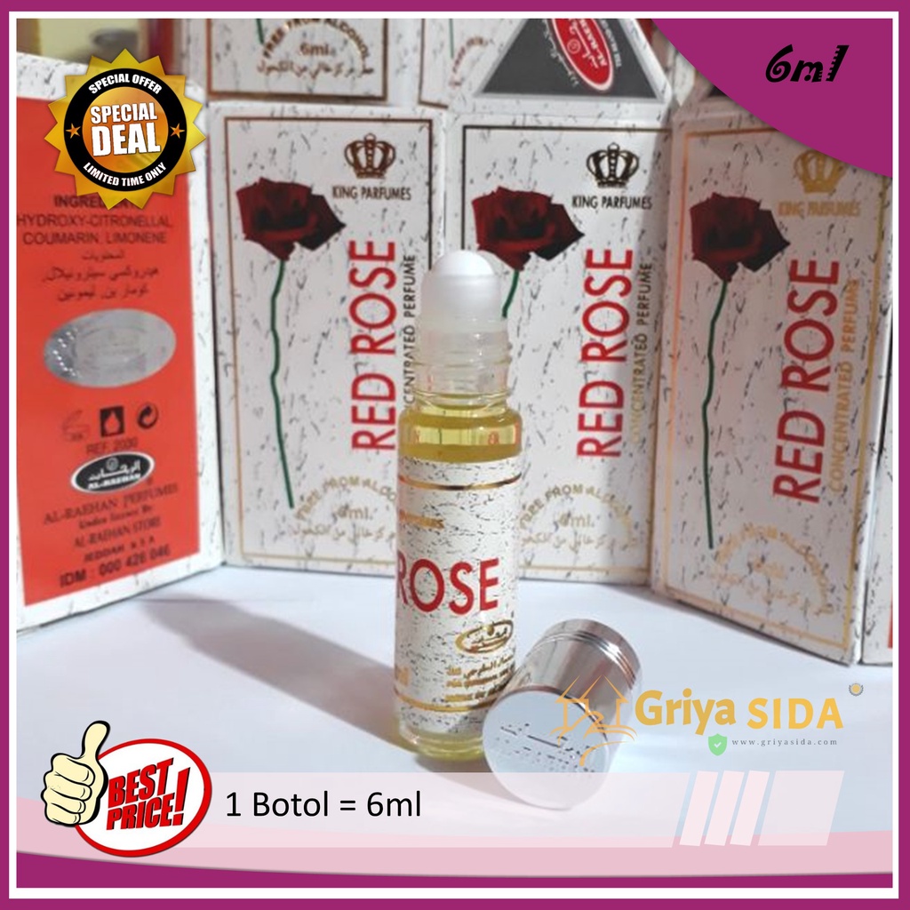 Parfum Red rose 6ml alraehan minyak wangi al raehan mirip al rehab parfum Harga grosir PROMO!!