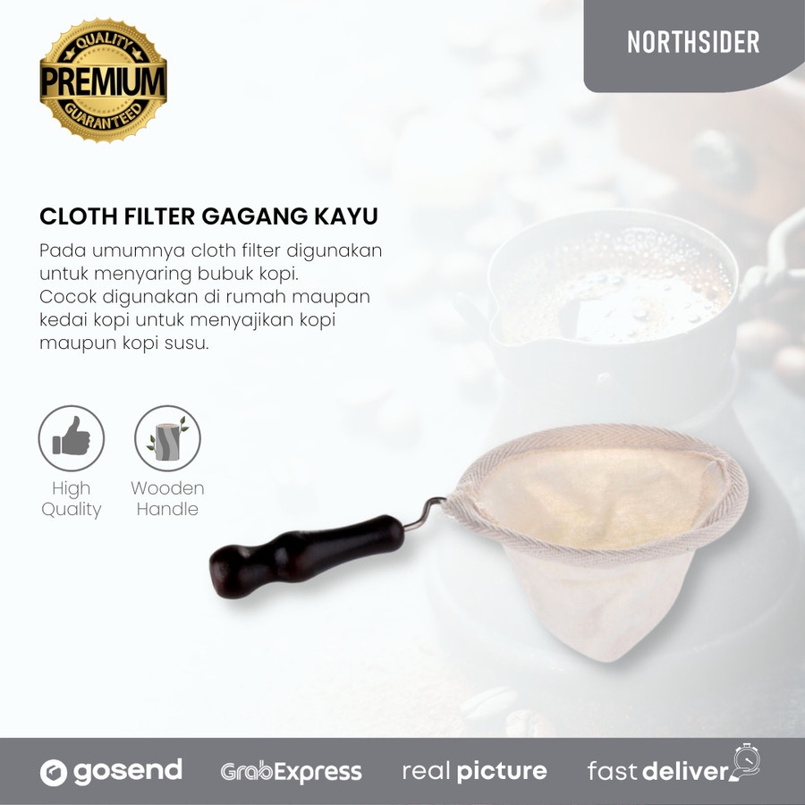 Cloth Filter | Saringan Kain Untuk Kopi atau Teh Gagang besi