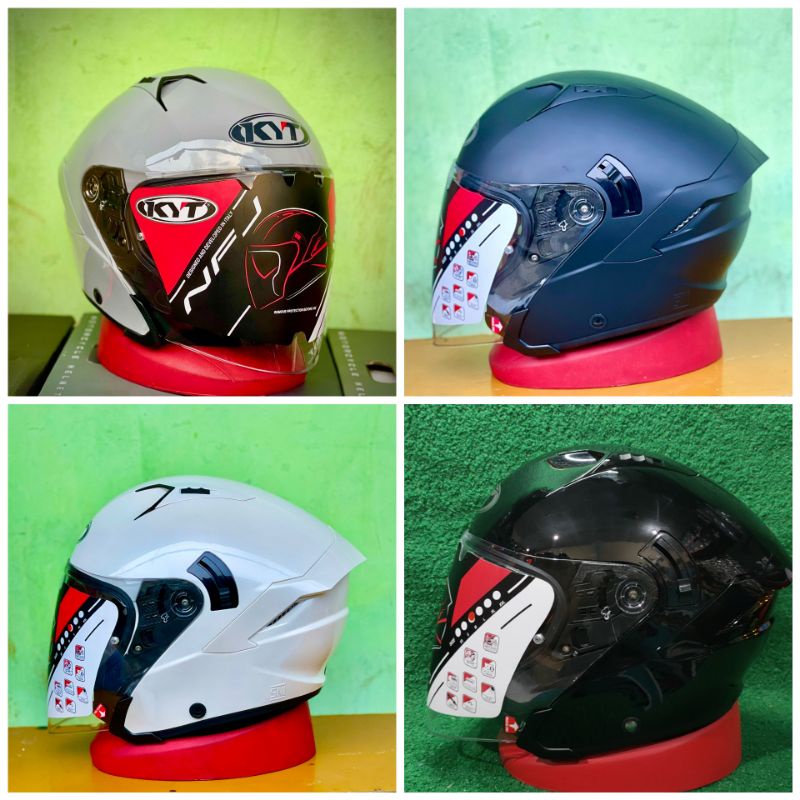 helm KYT NFJ item doff / nfj item golsy / nfj plain white / nfj plain asphall