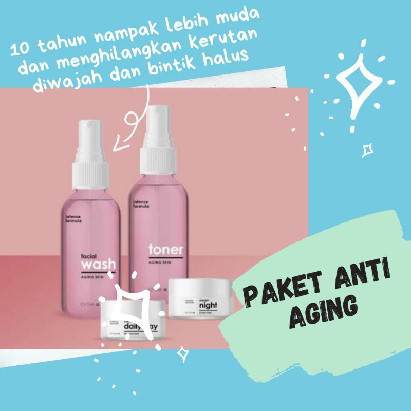 PAKET PERAWATAN WAJAH DARI ELEORA DR SKIN DIAMOMD ANTI AGING (cocok untuk kulit berjerawat)