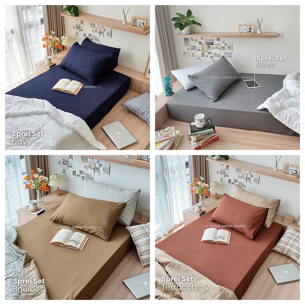 Sprei Set Microtex Polos Seri 01 - Ukuran 100 x 200