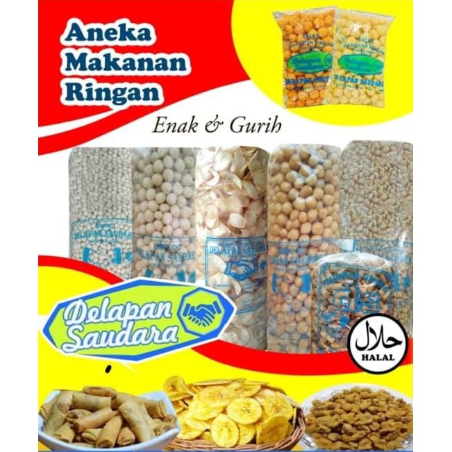 

(PROMO) Cemilan Olahan Singkong Endog Lewo Pedas/ Ori / Emplod / cimol kering / endog lewo/ Makanan Ringan / Murah/ Halal/ Bpom