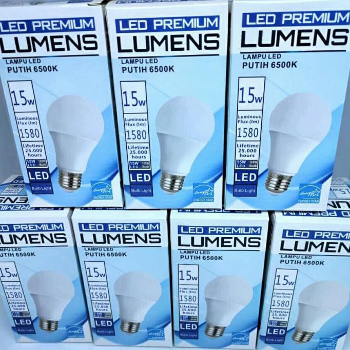 Wow Lampu Led Lumens 15 Watt(1580Lm) Putih 6500K Murah Terang Hemat Energi Limited