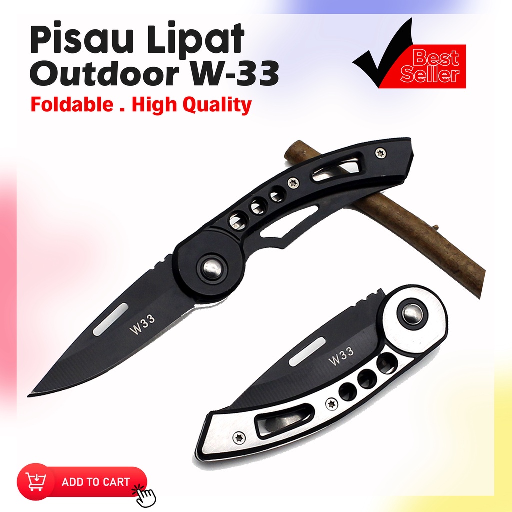Pisau Gunung Portable Knife Pisau Lipat Pisau Survival - W33 - CTP