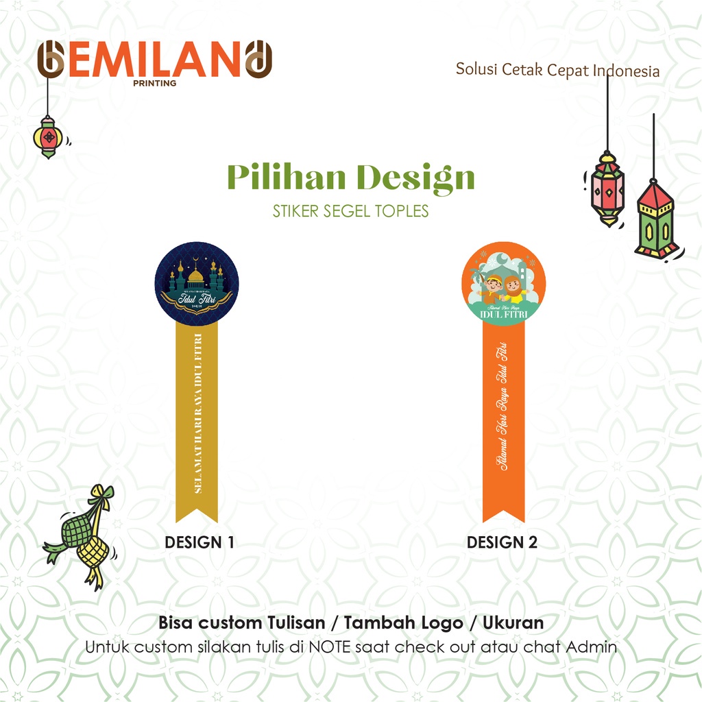 

Sticker Segel Label Lebaran / Idul Fitri / Eid / Ramadhan / Ramadan / Puasa Stiker Toples Kue