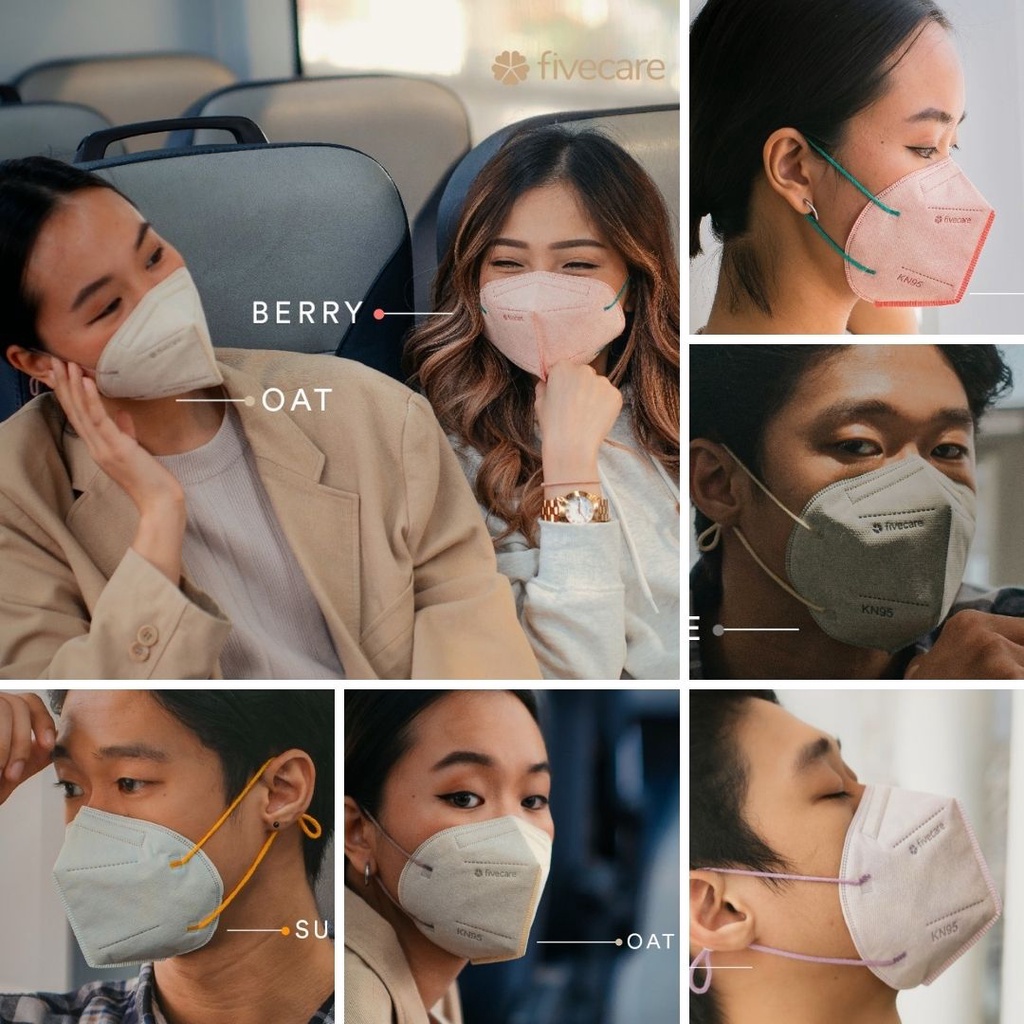 Masker KN95 Fivecare Series KN95 6PLY FILTER The Holiday Series