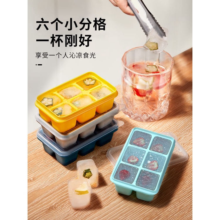 CETAKAN ES BATU PENUTUP KOTAK ICE CUBE TRAY SILIKON DAN PLASTIK ICE CUBE