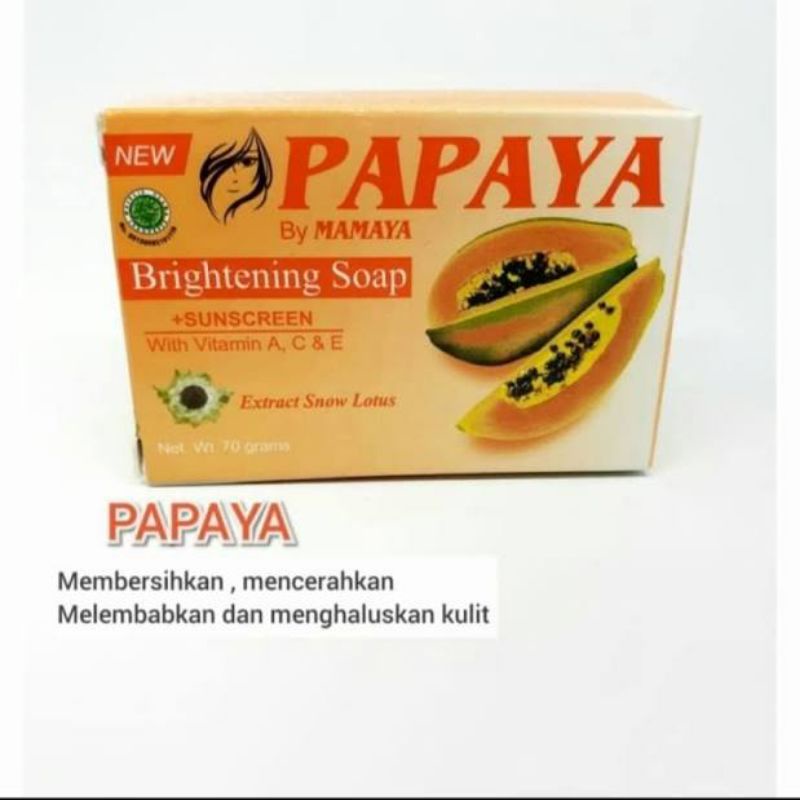 ORIGINAL PAPAYA BY MAMAYA SOAP 135 GRAM / SABUN PEPAYA BY MAMAYA BRIGHTENING SOAP